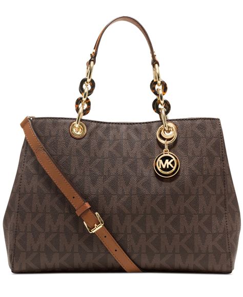 michael kors cynthia medium satchel brown|Women's Brown Satchels .